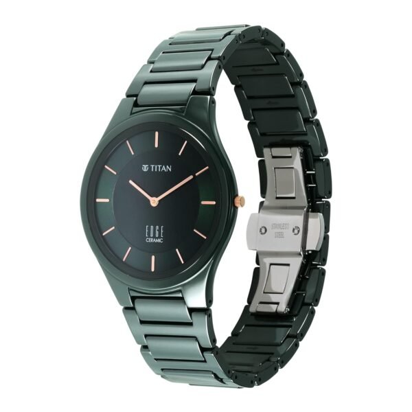 Titan Edge Ceramic Green Dial Analog Ceramic Strap Watch for Men - Image 5