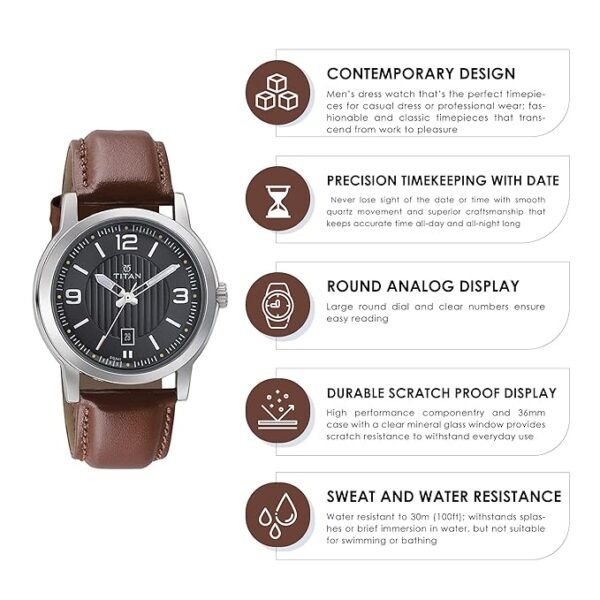 Titan Titan Neo Analog Black Dial Men's Watch - Image 4